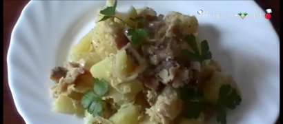 Salata de cartofi si peste afumat