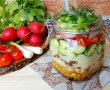 Salata la borcan cu legume, cus-cus si mini-fileuri din piept de pui-5