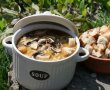 Supa delicioasa de ciuperci brune cu branzeturi-11