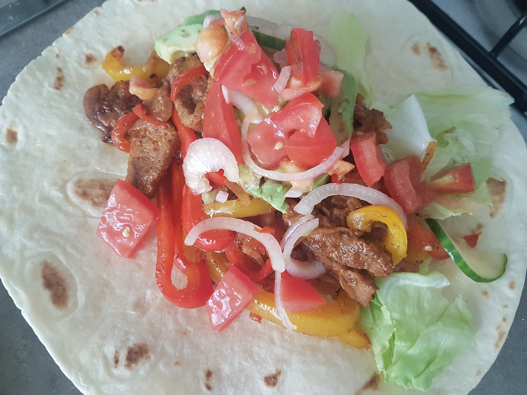 Fajita cu carne de porc