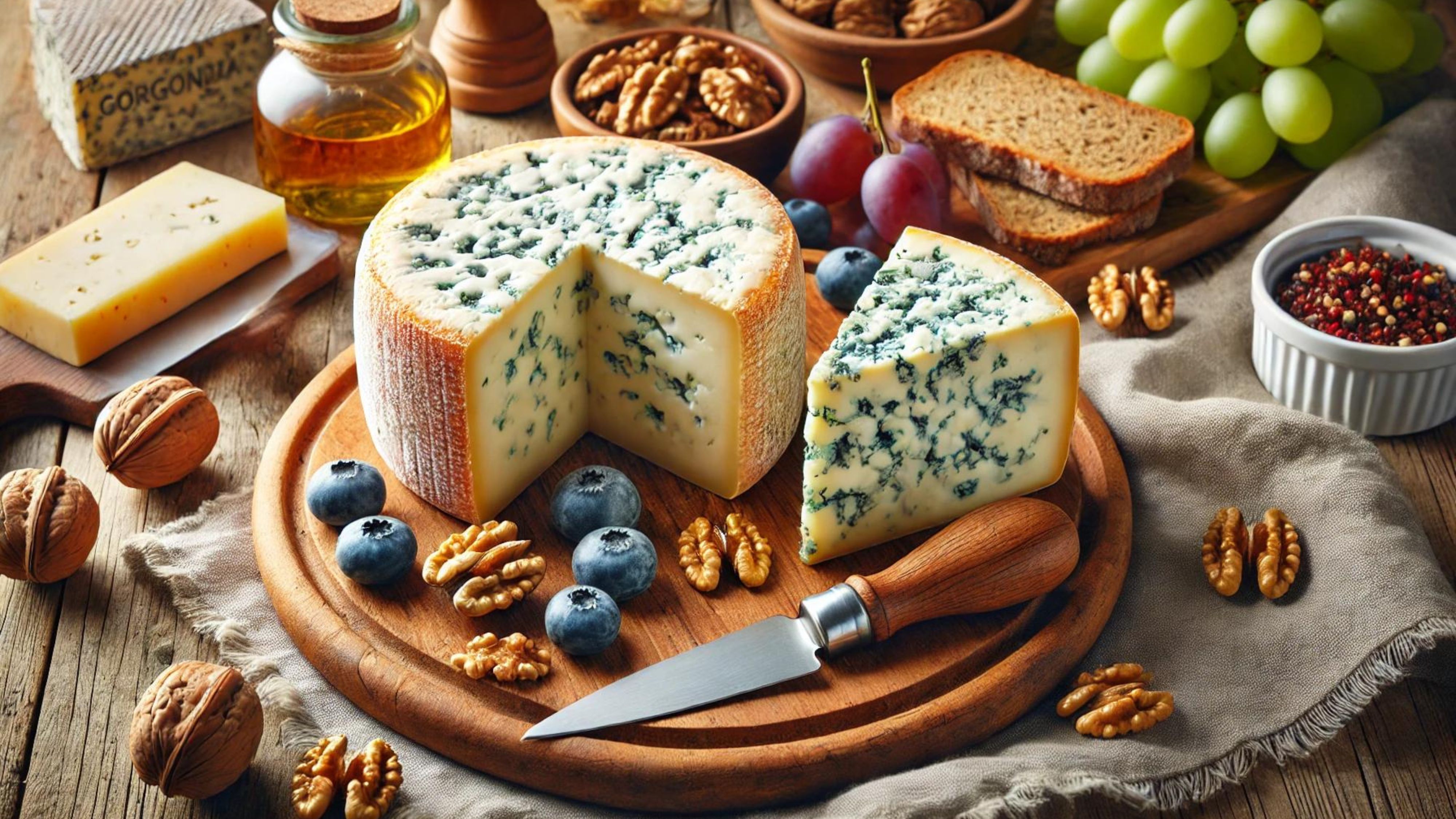 Tipuri de brânză Gorgonzola Picantă. Oferă cel mai interesant contrast de arome!
